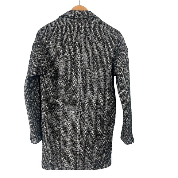 Abercrombie & Fitch Womens Herringbone Wool Alpaca Blend Double Breasted Coat XS - Picture 4 of 10
